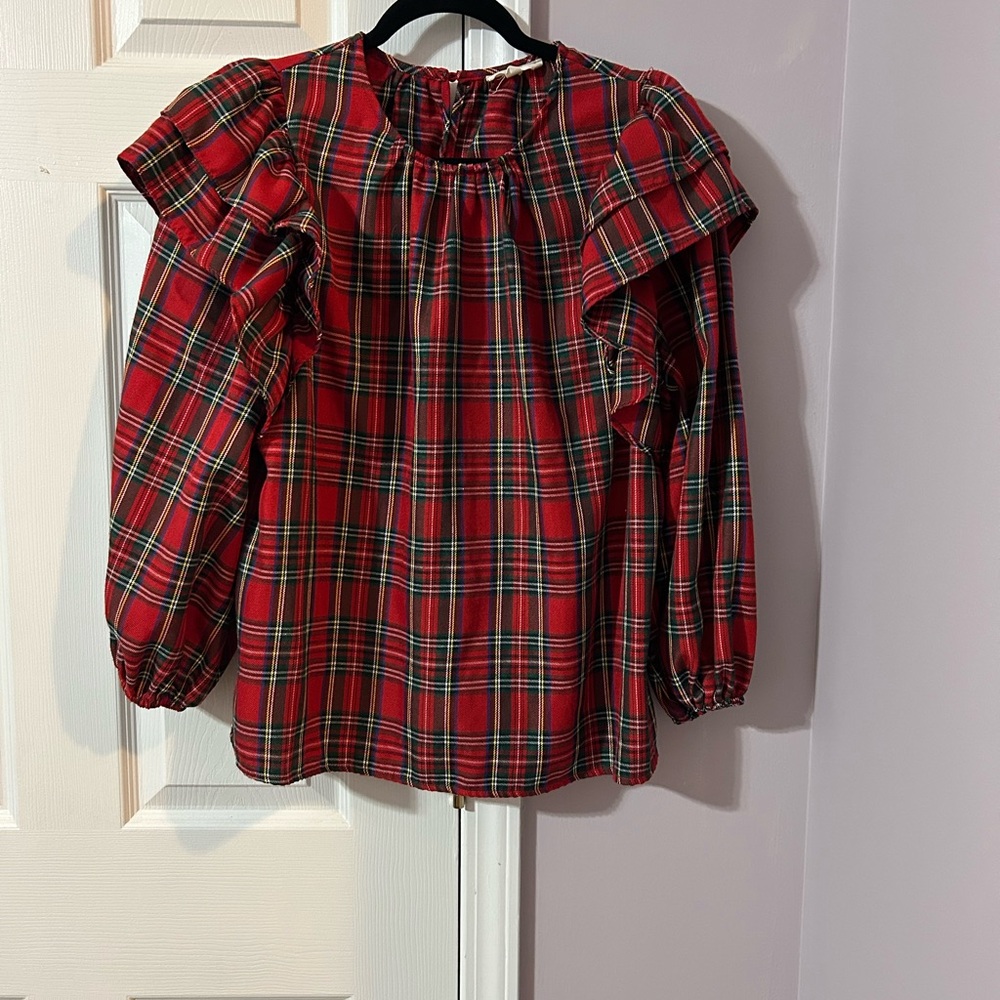 Entro Red Plaid Woman's Blouse